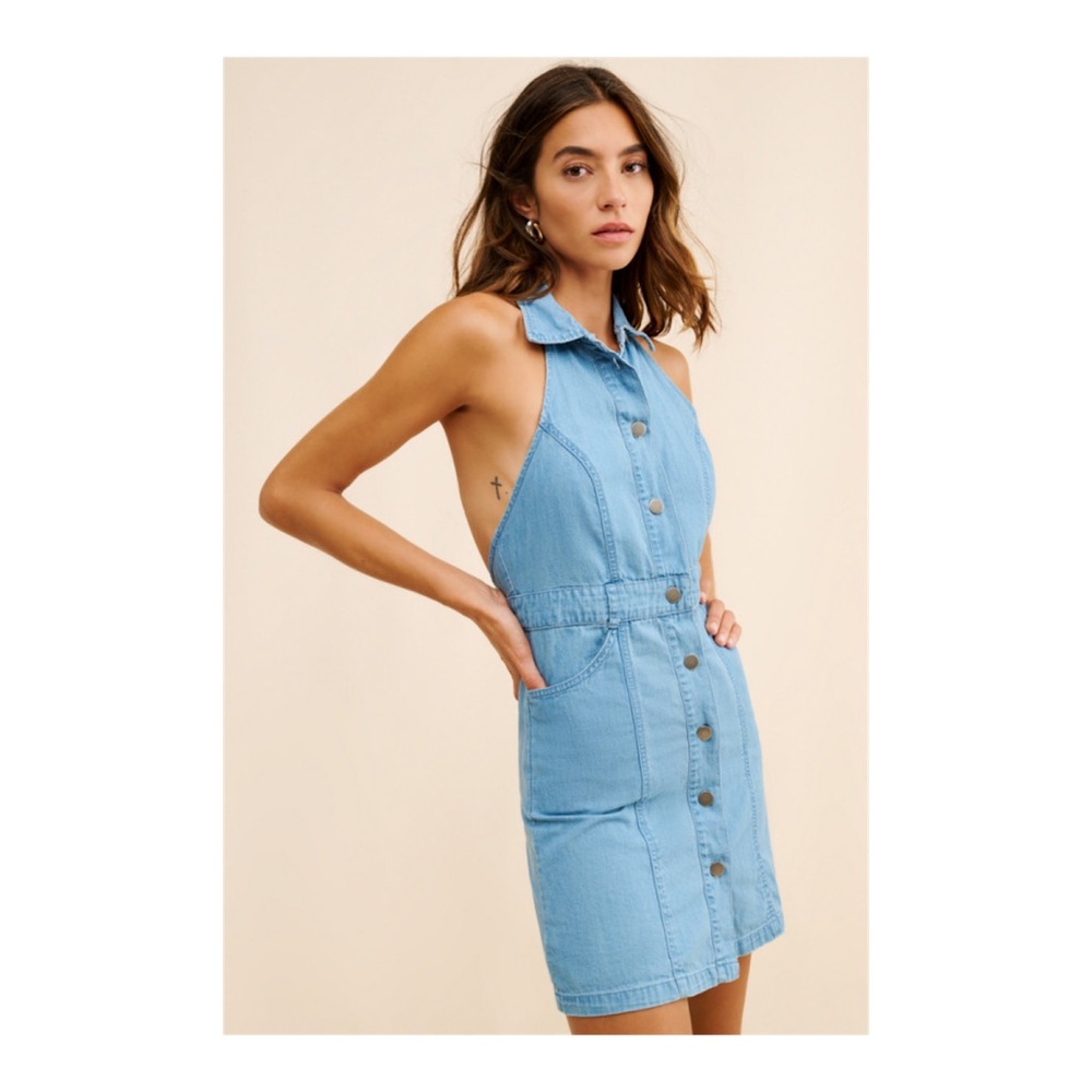 Free People Sami Mini Halter Dress (Small)